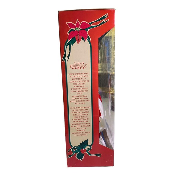 Dan Dee Soft Expressions Genuine Porcelain Doll With Stand Victorian Christmas - Picture 7 of 9